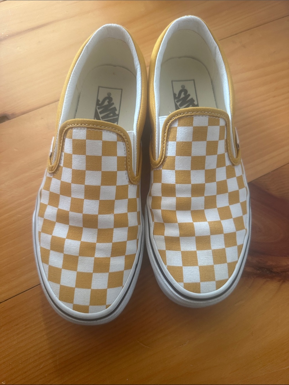 Vans Checkerboard Slip-On Sneakers - Yellow & White